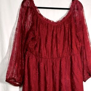 Beautiful Lane Bryant, Red Lace Dress, size 22